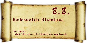Bedekovich Blandina névjegykártya
